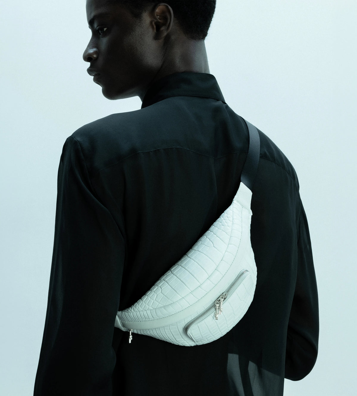 Double Belt Bag White